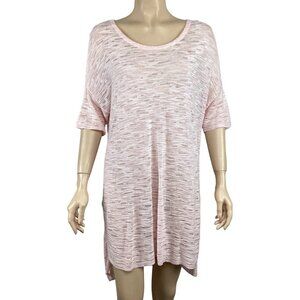 Pure Jill Pink Knit Tunic Sweater‎ Lightweight & Breathable Size Medium